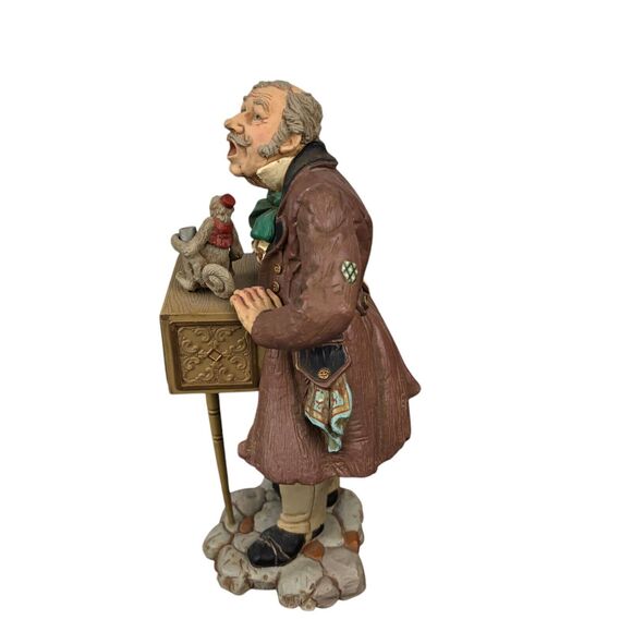 Vtg 1982 Hallmark Musical Organ Grinder & Monkey Santa Lucia Figurine 8.5" WORKS - Picture 7 of 14